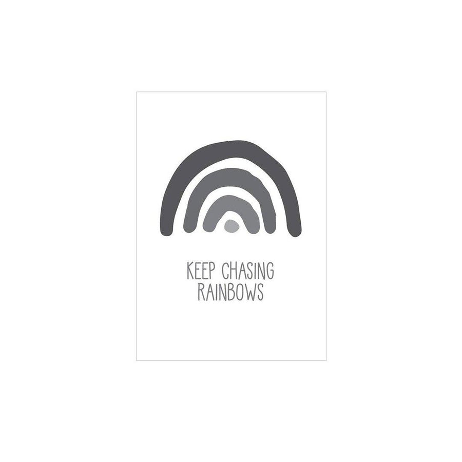 Snuz Keep Chasing Rainbows Nursery Print - Monochrome-Prints- | Natural Baby Shower