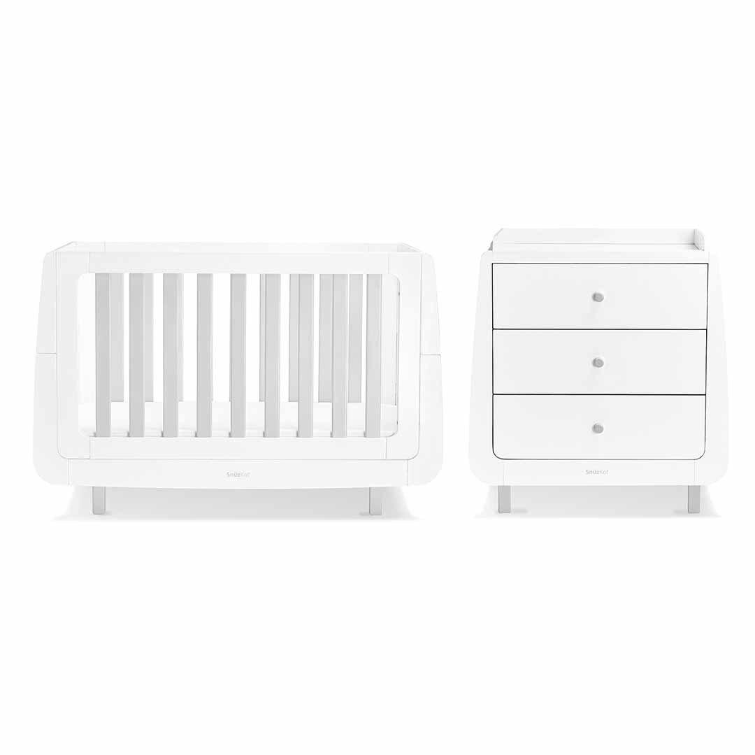 SnuzKot Mode 2 Piece Nursery Furniture Set - Grey-Nursery Sets- | Natural Baby Shower