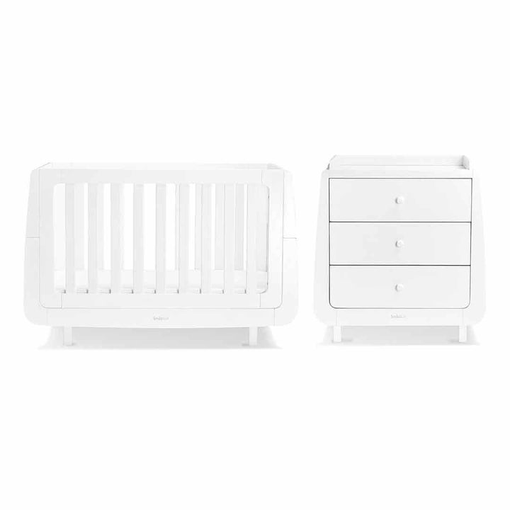 SnuzKot Mode 2 Piece Nursery Furniture Set - White-Nursery Sets- | Natural Baby Shower