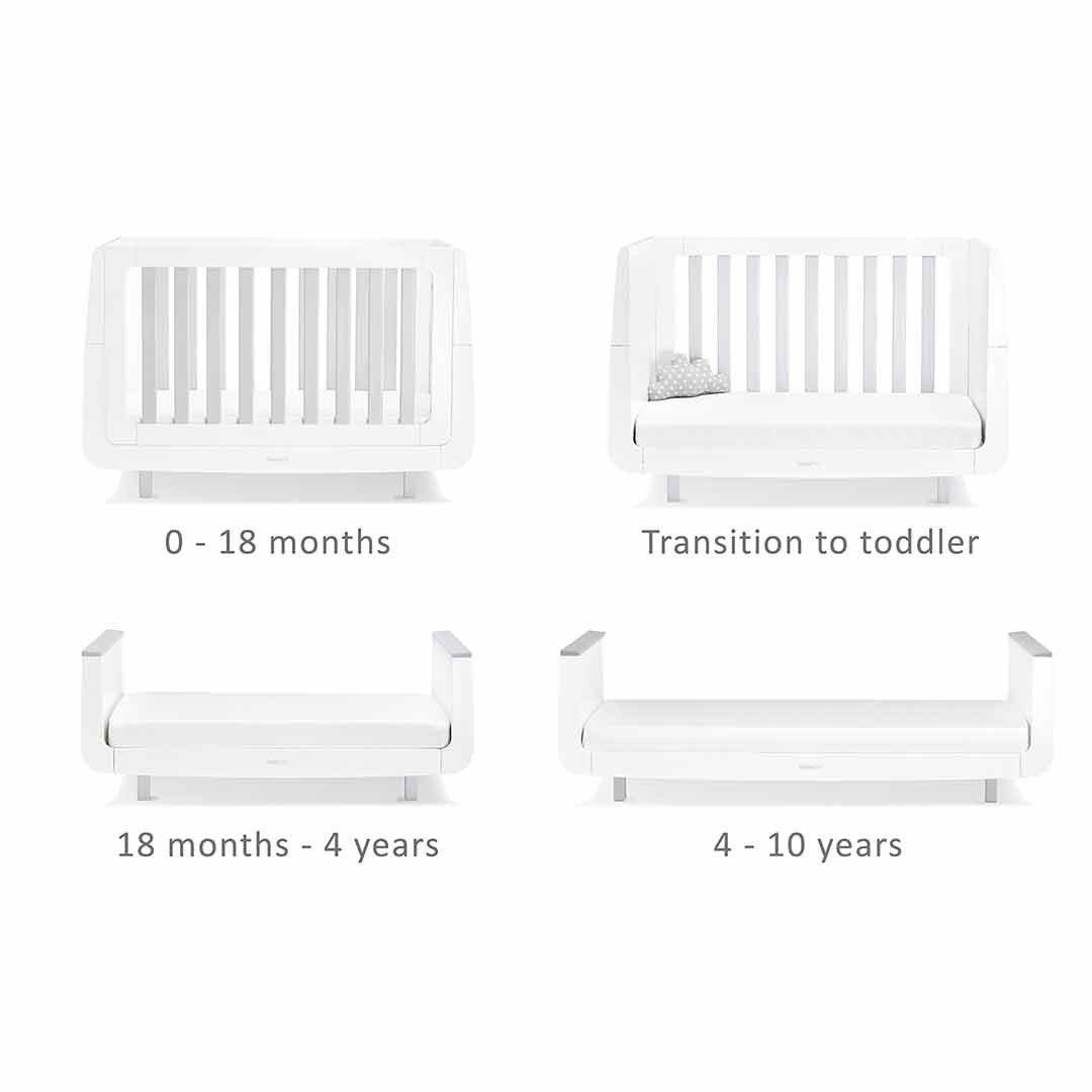 SnuzKot Mode 2 Piece Nursery Furniture Set - Grey-Nursery Sets- | Natural Baby Shower
