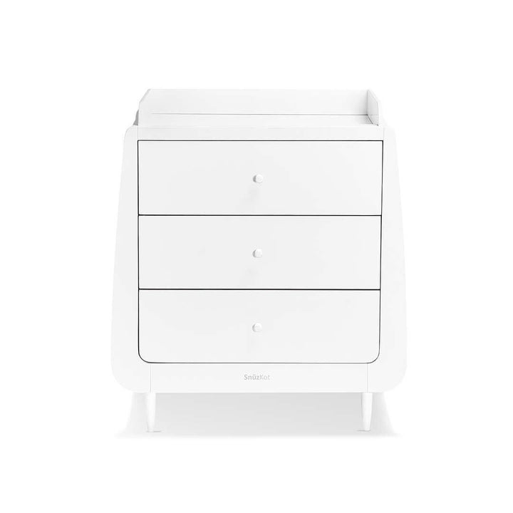 SnuzKot Skandi 2 Piece Nursery Furniture Set - White-Nursery Sets-White-No Mattress | Natural Baby Shower