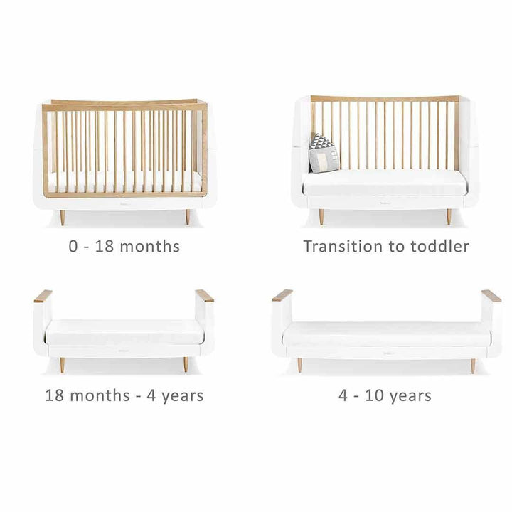 SnuzKot Skandi 2 Piece Nursery Furniture Set - Natural-Nursery Sets- | Natural Baby Shower