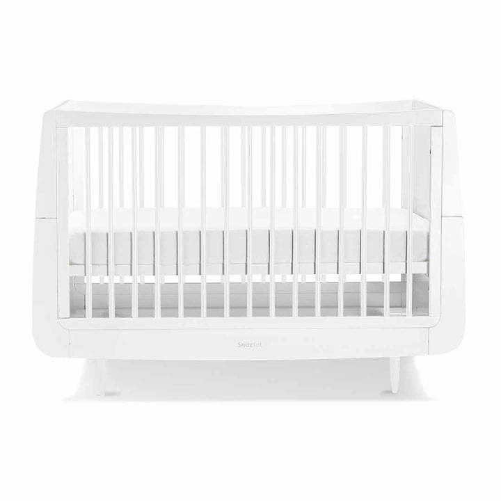SnuzKot Skandi Cot Bed - White-Cot Beds-White-No Mattress | Natural Baby Shower