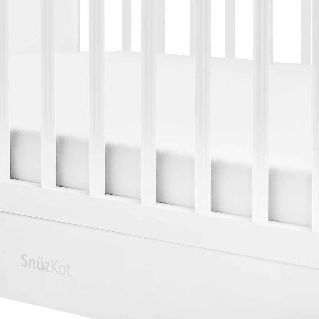 SnuzKot Skandi Cot Bed - White-Cot Beds-White-No Mattress | Natural Baby Shower