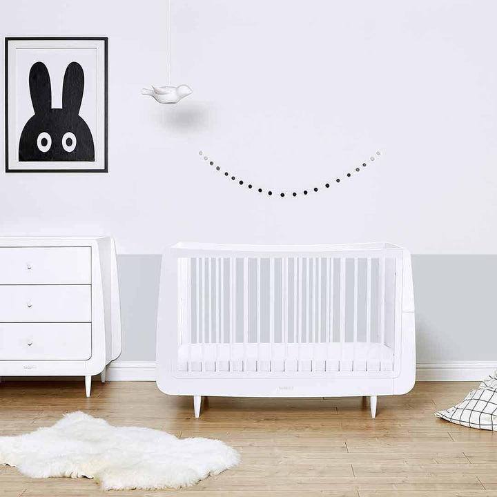 SnuzKot Skandi 2 Piece Nursery Furniture Set - White-Nursery Sets- | Natural Baby Shower