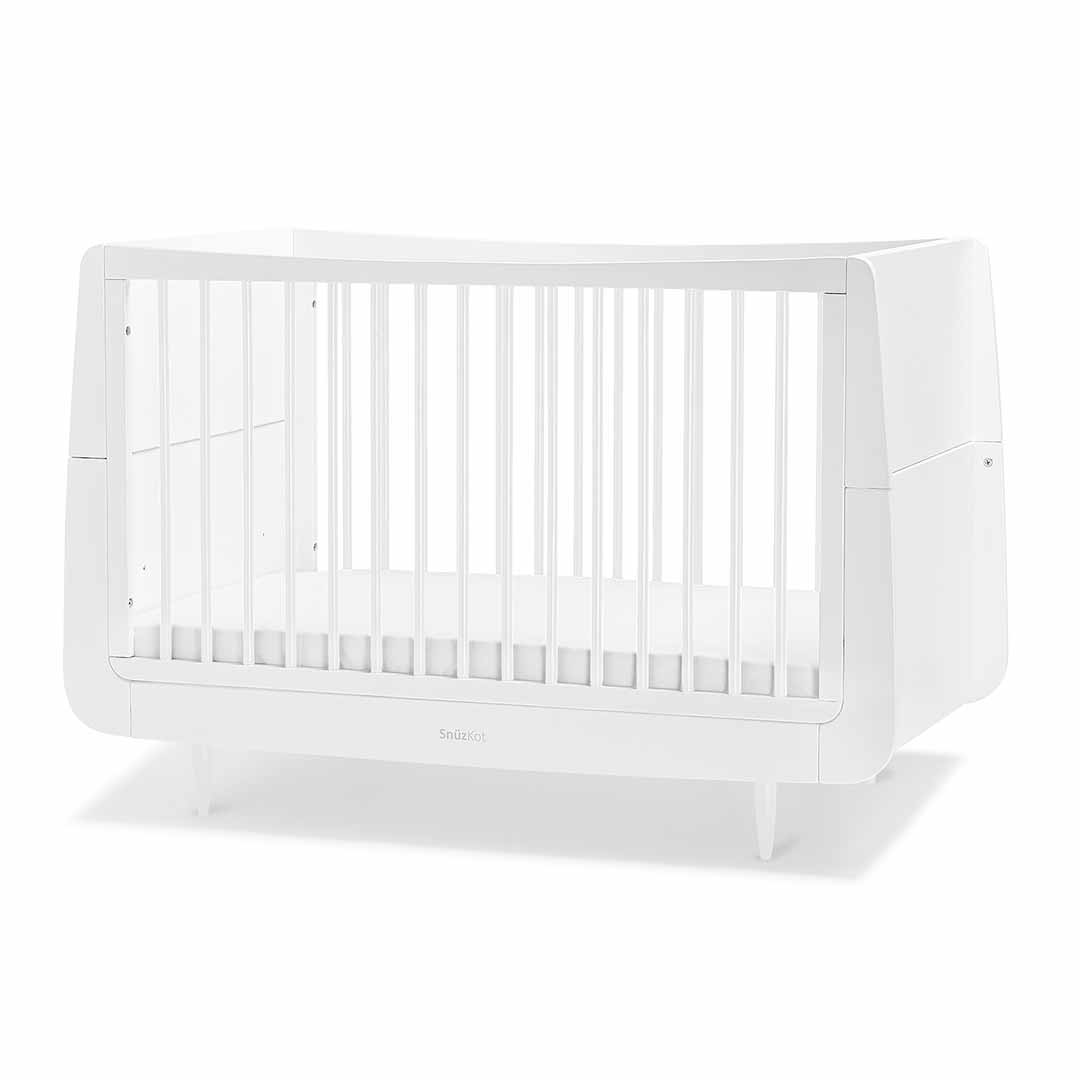 SnuzKot Skandi Cot Bed - White-Cot Beds-White-No Mattress | Natural Baby Shower