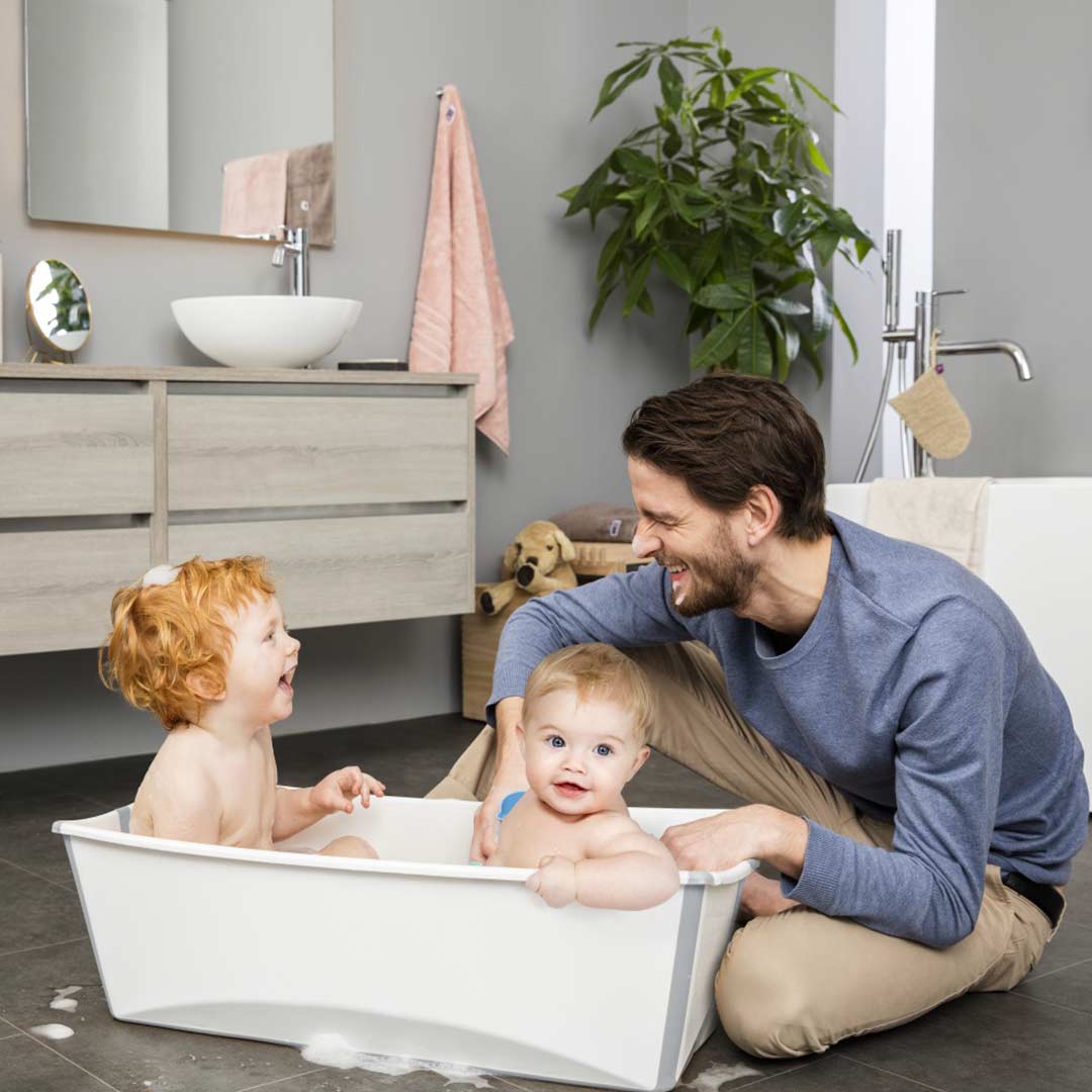 Stokke Flexi Bath Bundle - White Aqua-Baths- | Natural Baby Shower