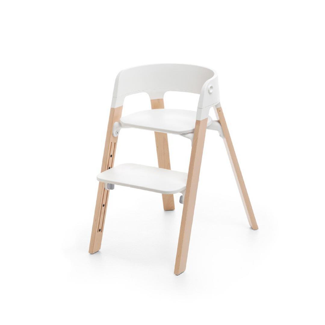 Stokke Steps Chair Bundle - White-Highchairs- | Natural Baby Shower