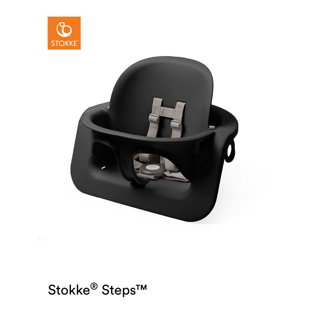 Stokke Steps Chair Baby Set - Black-Highchair Accessories- | Natural Baby Shower