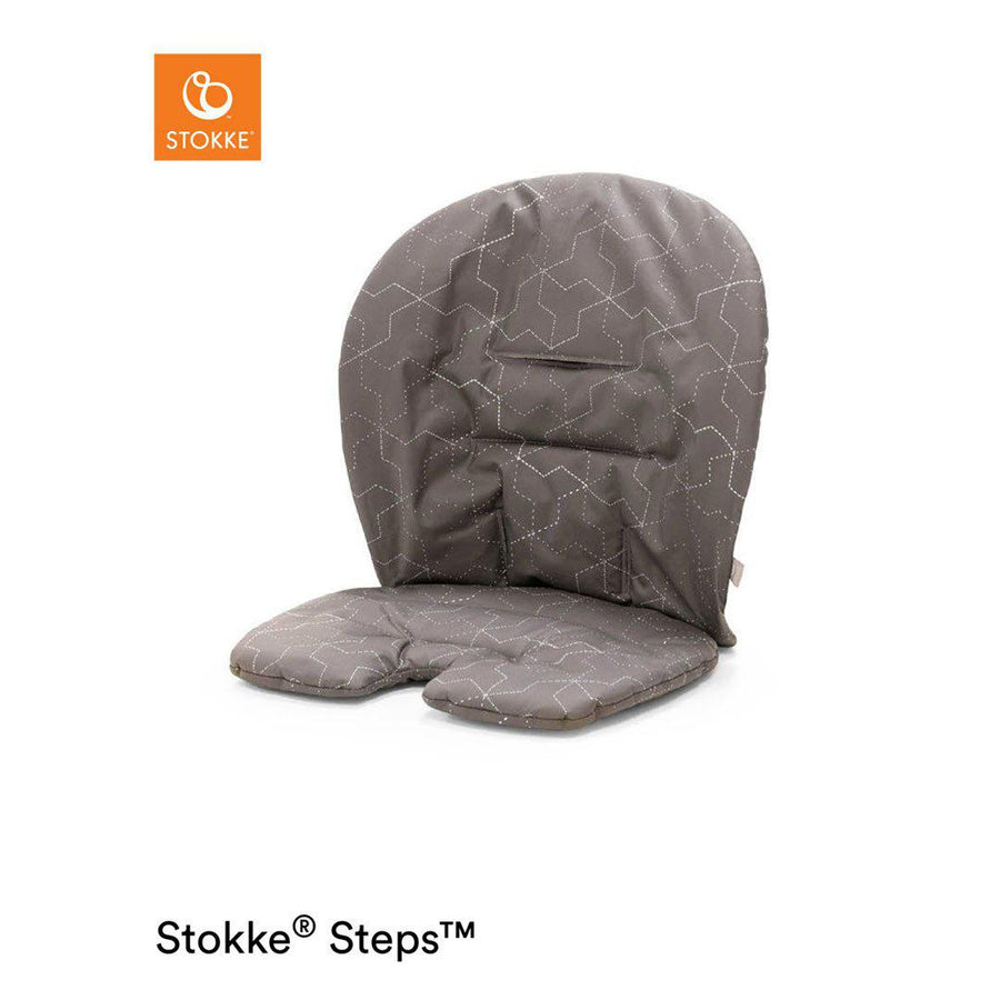 Stokke Steps Chair Baby Set Cushion - Geometric Grey-Highchair Accessories- | Natural Baby Shower