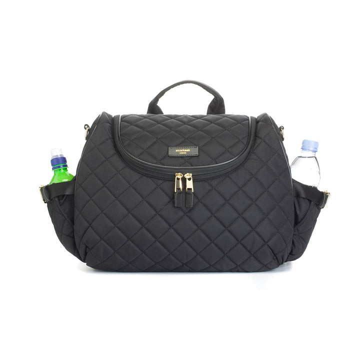 Storksak Poppy Quilt Changing Bag - Black-Changing Bags-Black- | Natural Baby Shower