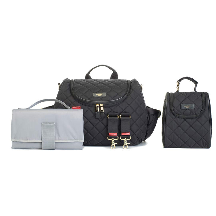 Storksak Poppy Quilt Changing Bag - Black-Changing Bags-Black- | Natural Baby Shower