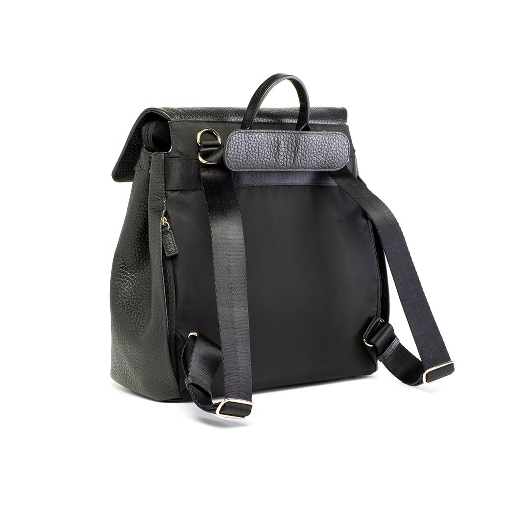 Storksak St James Leather Backpack Changing Bag - Black-Changing Bags- | Natural Baby Shower