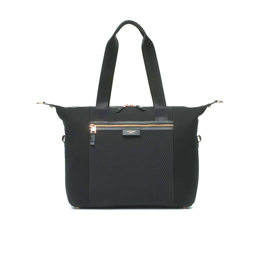 Storksak Stevie Luxe Scuba Changing Bag - Black-Changing Bags-Black- | Natural Baby Shower