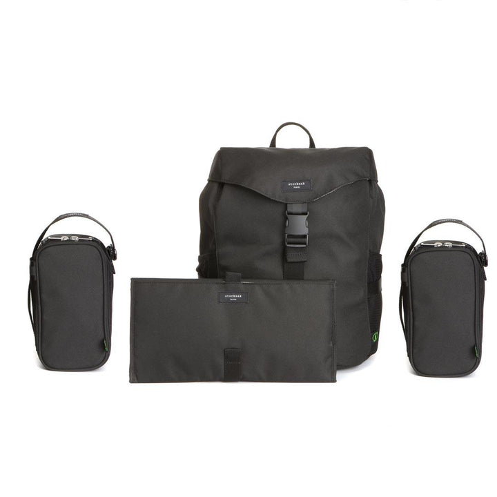 Storksak Eco Backpack - Black-Changing Bags- | Natural Baby Shower