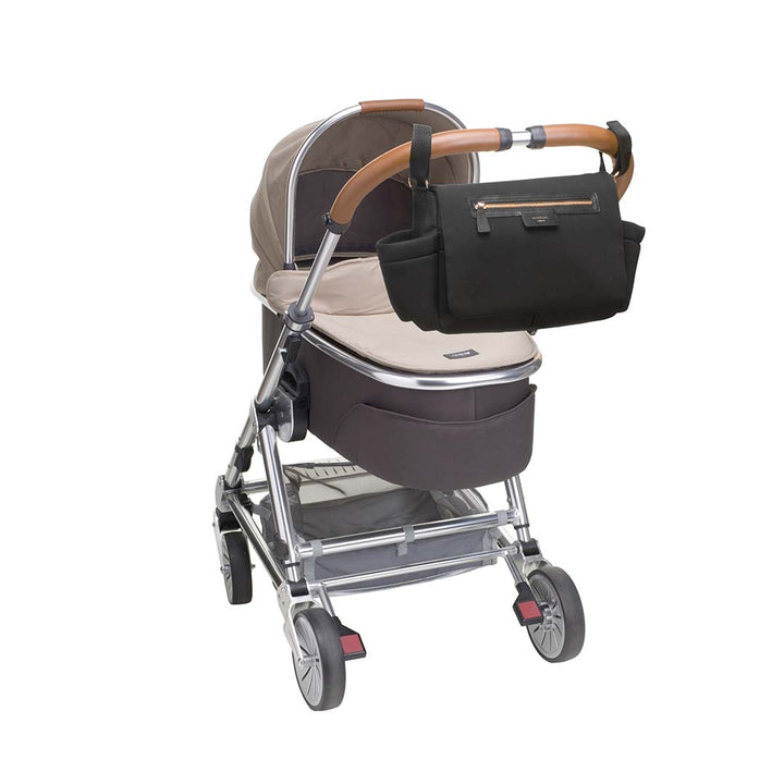 Storksak Stroller Organiser - Luxe Scuba - Black-Stroller Organisers- | Natural Baby Shower