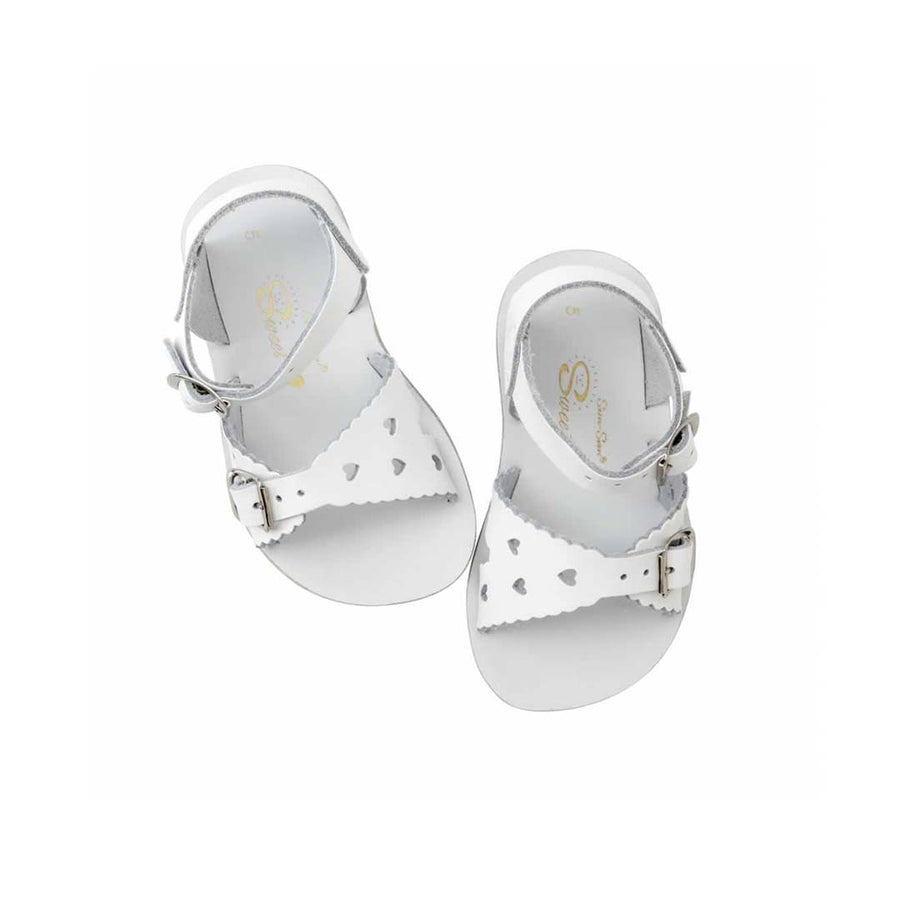 Salt-Water Sun-San Kids Sandals - Sweetheart - White-Sandals-White-SW 5 Child (UK 4) | Natural Baby Shower