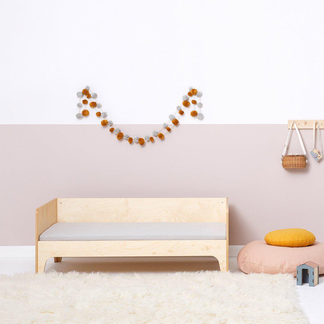 The Little Green Sheep Cot/Cot Bed Sheet Dove Natural Baby Shower