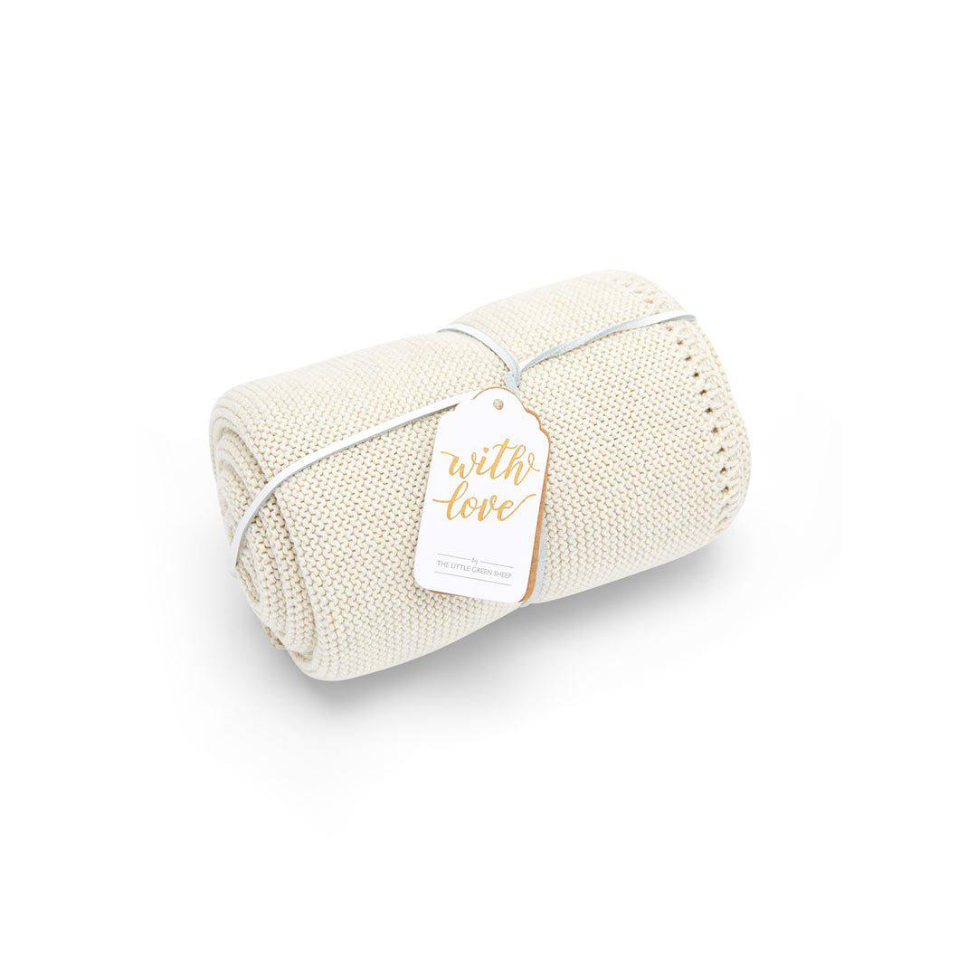 Organic Knitted Cellular Blanket Linen