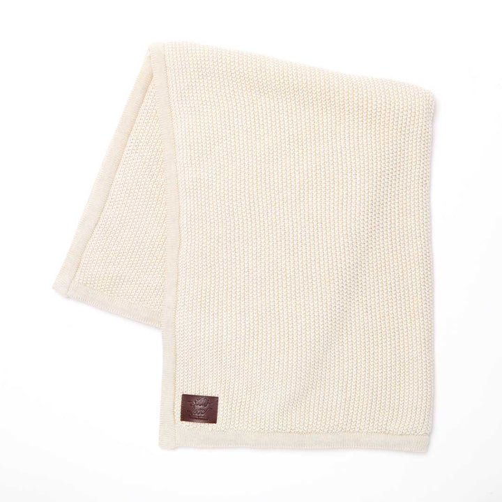 The Little Green Sheep Organic Knitted Fleece Baby Blanket - Linen-Blankets- | Natural Baby Shower