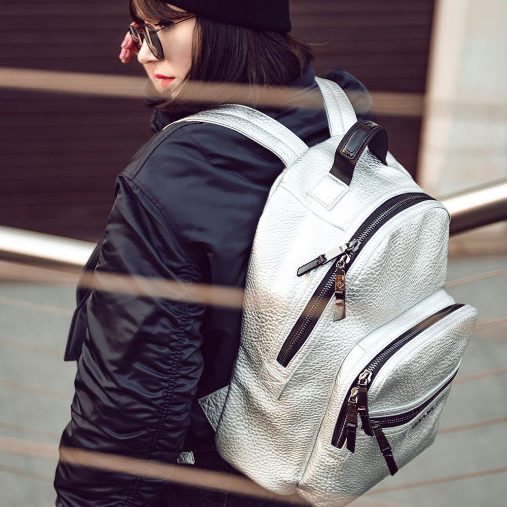 Tiba + Marl Elwood Changing Backpack - Silver-Changing Bags- | Natural Baby Shower