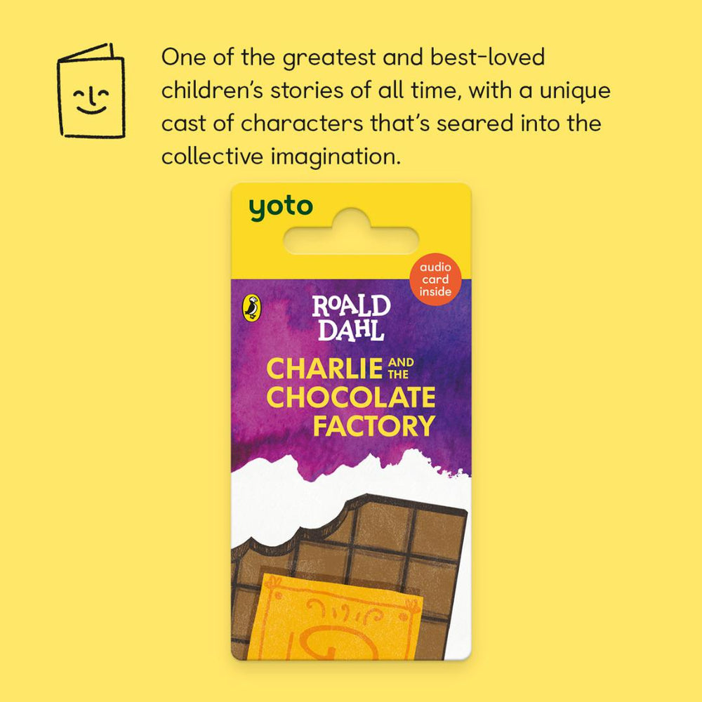 Yoto Card - Roald Dahl: Charlie + the Chocolate Factory-Audio Player Cards + Characters- | Natural Baby Shower
