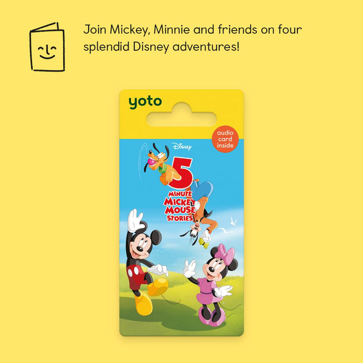 Yoto Card - 5 Minute Stories: Mickey Mouse-Audio Player Cards + Characters- | Natural Baby Shower