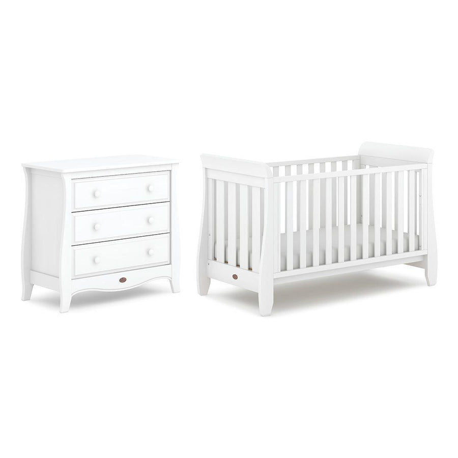 Boori Sleigh Urbane 2 Piece Nursery Set - White-Nursery Sets-White-No Mattress | Natural Baby Shower