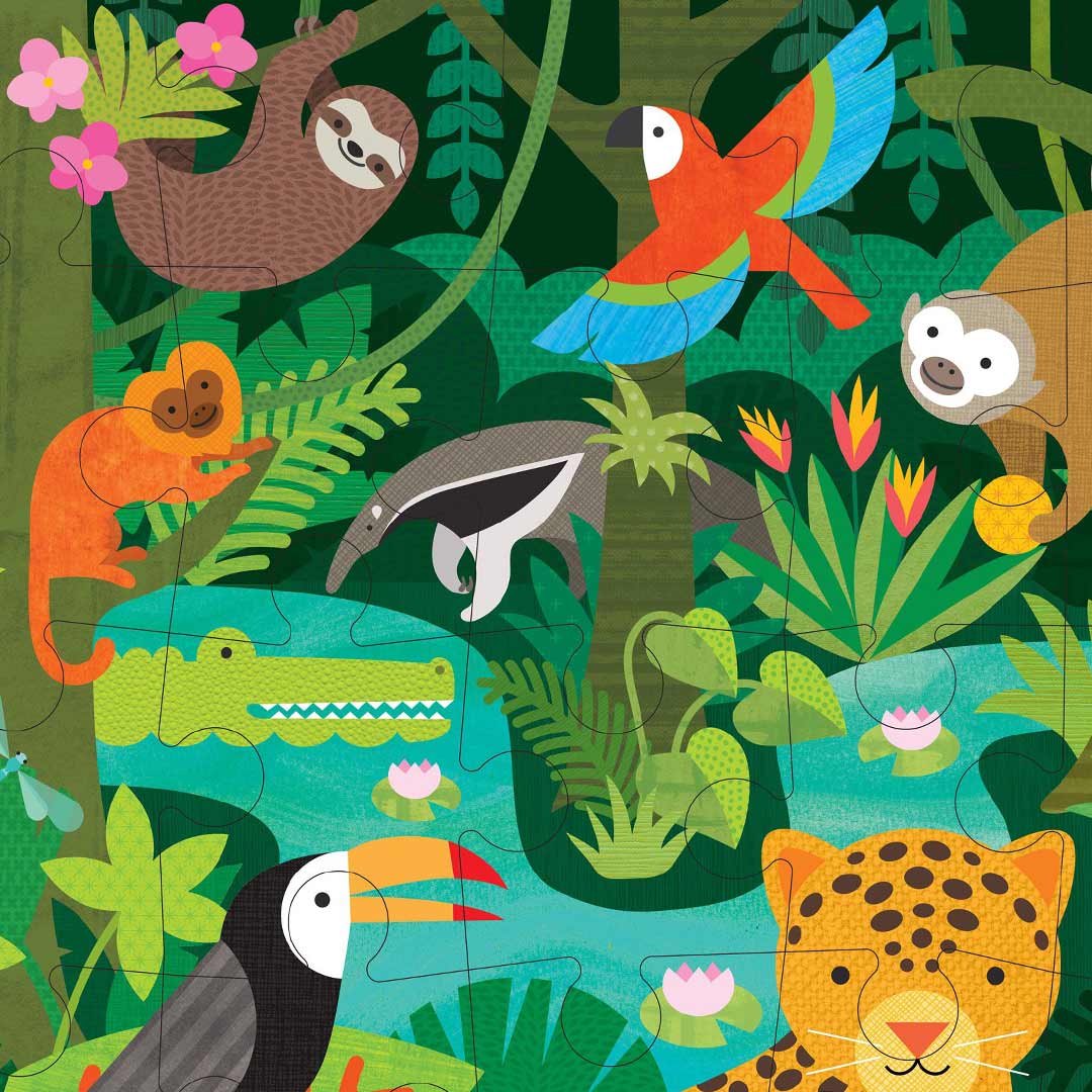 Abrams & Chronicle Floor Puzzle - Wild Rainforest-Puzzles + Games- | Natural Baby Shower