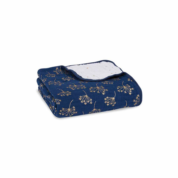 aden + anais Muslin Dream Blanket - Metallic Gold Deco Dandelion-Blankets-Metallic Gold Deco Dandelion- | Natural Baby Shower