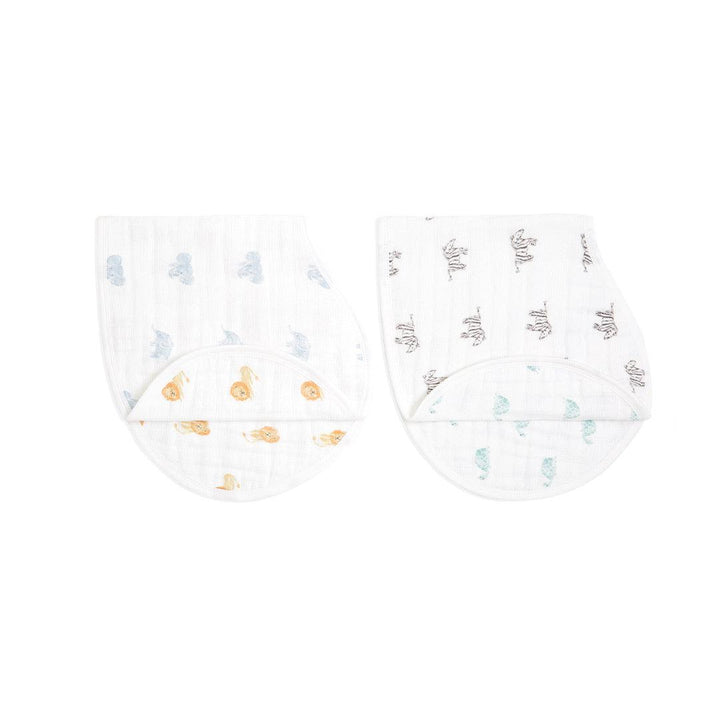 aden + anais Organic Burpy Bibs - Animal Kingdom - 2 Pack-Bibs- | Natural Baby Shower