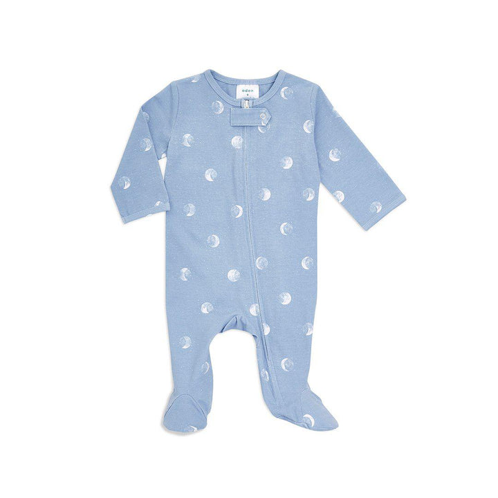 aden + anais Comfort Knit Footie - Blue Moon-Sleepsuits-Blue Moon-0-3m | Natural Baby Shower