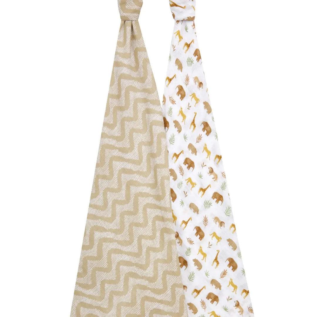 aden + anais Essentials Cotton Muslin 2 Pack Swaddle Blanket - Tanzania-Swaddling Wraps-Tanzania- | Natural Baby Shower