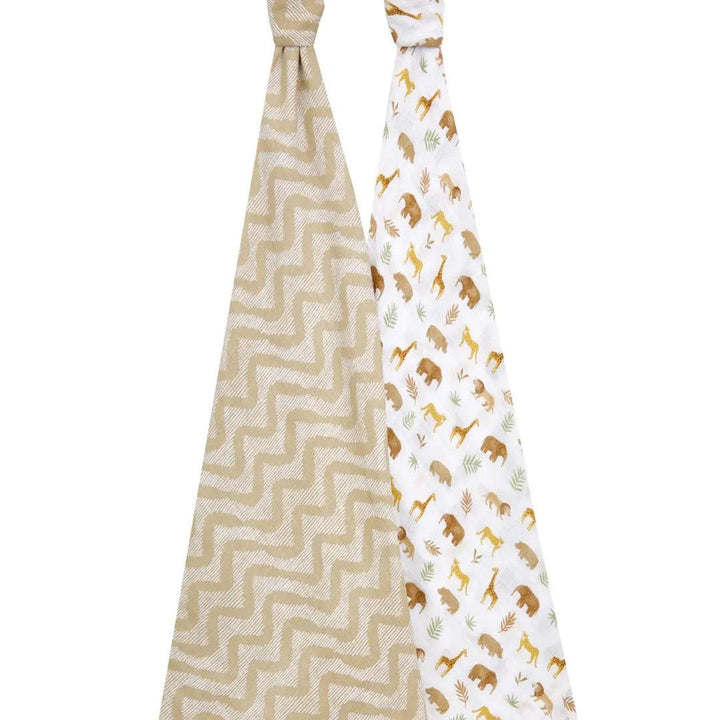 aden + anais Essentials Cotton Muslin 2 Pack Swaddle Blanket - Tanzania-Swaddling Wraps-Tanzania- | Natural Baby Shower