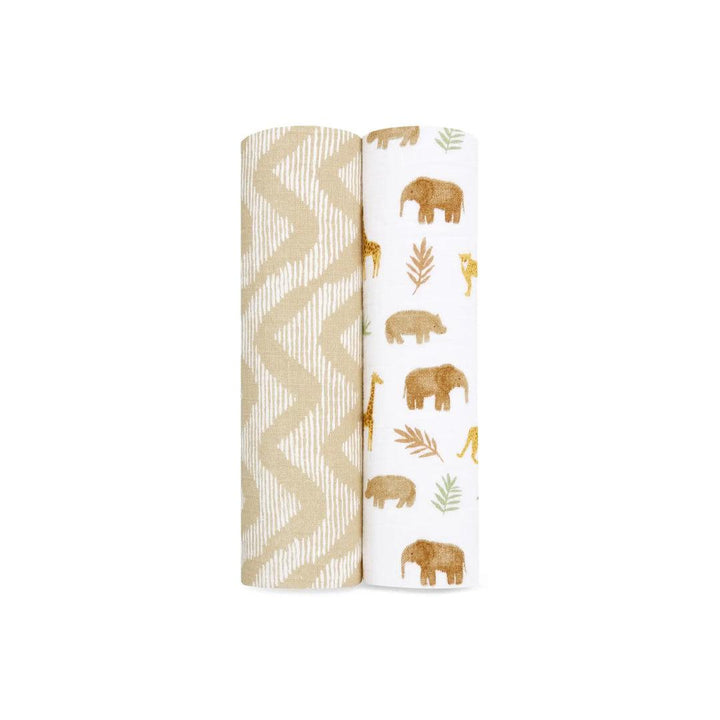 aden + anais Essentials Cotton Muslin 2 Pack Swaddle Blanket - Tanzania-Swaddling Wraps-Tanzania- | Natural Baby Shower