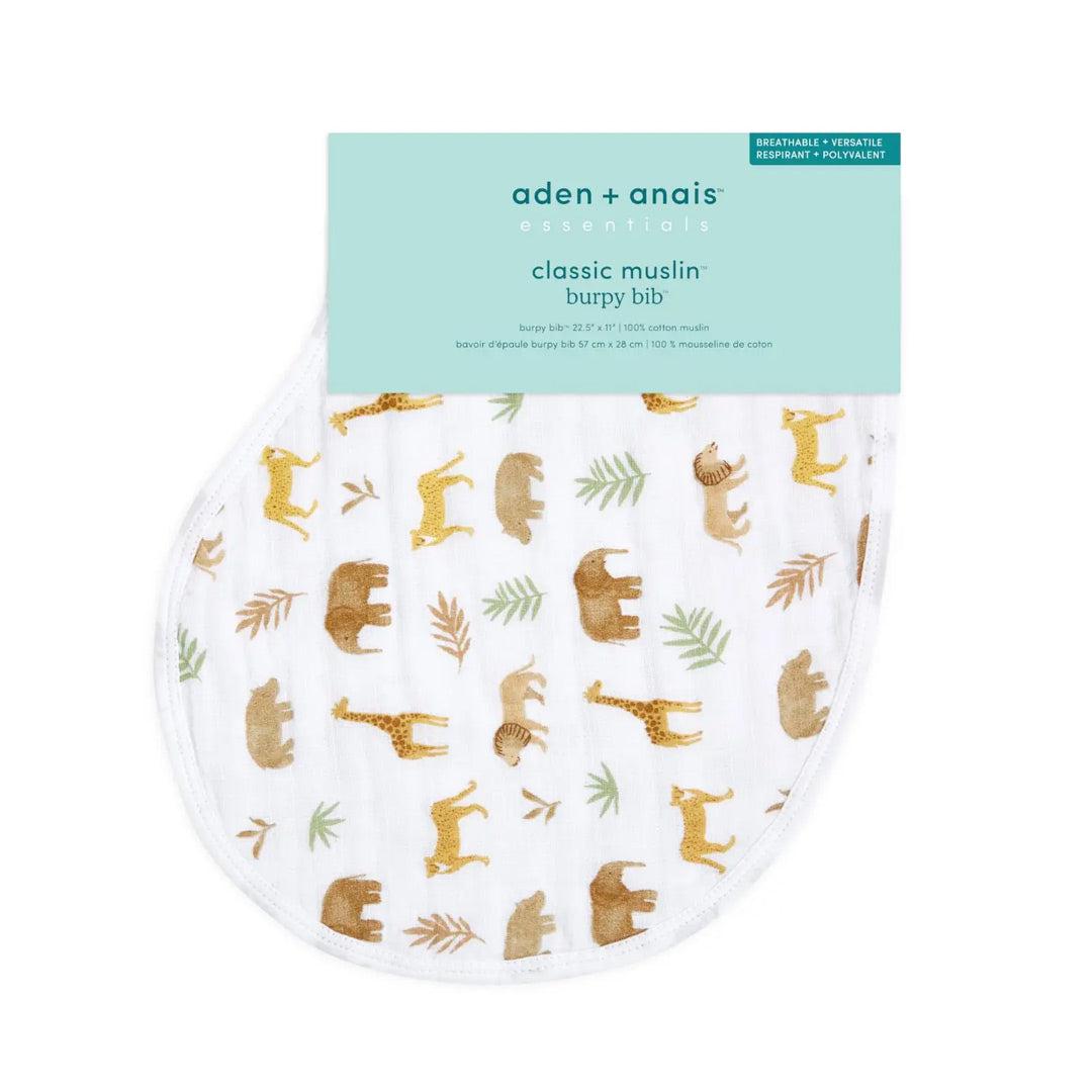 aden + anais Essentials Cotton Muslin Baby Burpy Bib - Tanzania - Great Migration-Bibs-Tanzania-Great Migration | Natural Baby Shower