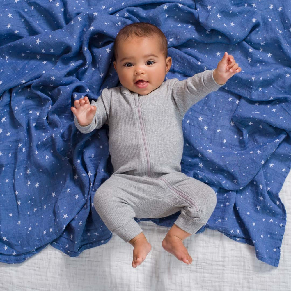 aden + anais Essentials Cotton Muslin Swaddle Blankets - Time to Dream - 4 Pack-Muslin Wraps- | Natural Baby Shower