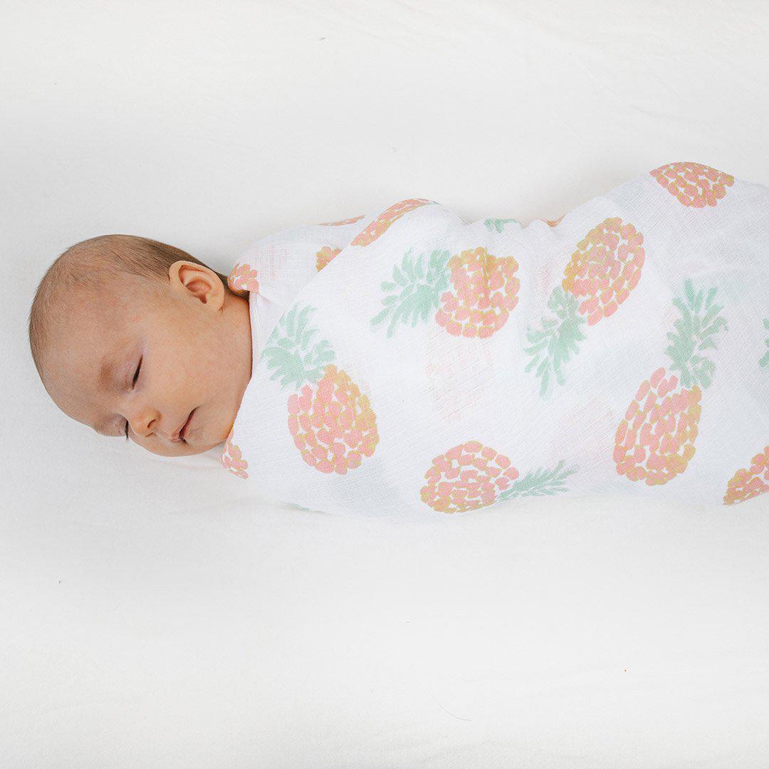 aden + anais Essentials Cotton Muslin Swaddle Blankets - Tropicalia - 4 Pack-Swaddling Wraps-Tropicalia- | Natural Baby Shower