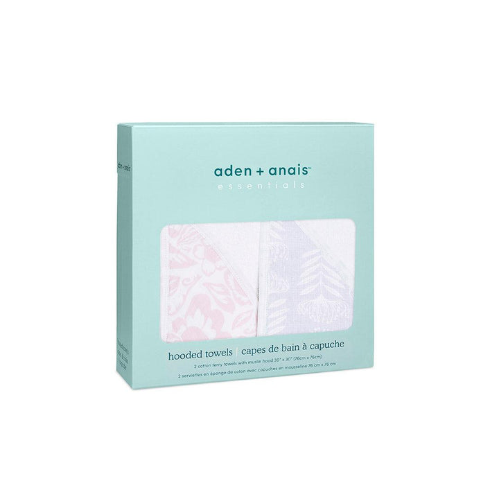 aden + anais Essentials Hooded Towels - Damsel - 2 Pack-Bath Towels- | Natural Baby Shower
