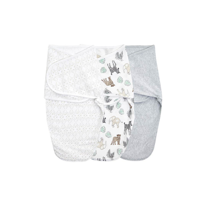 aden + anais Essentials Wrap Swaddles - Toile - 3 Pack-Shaped Swaddles-Toile-0-3m | Natural Baby Shower