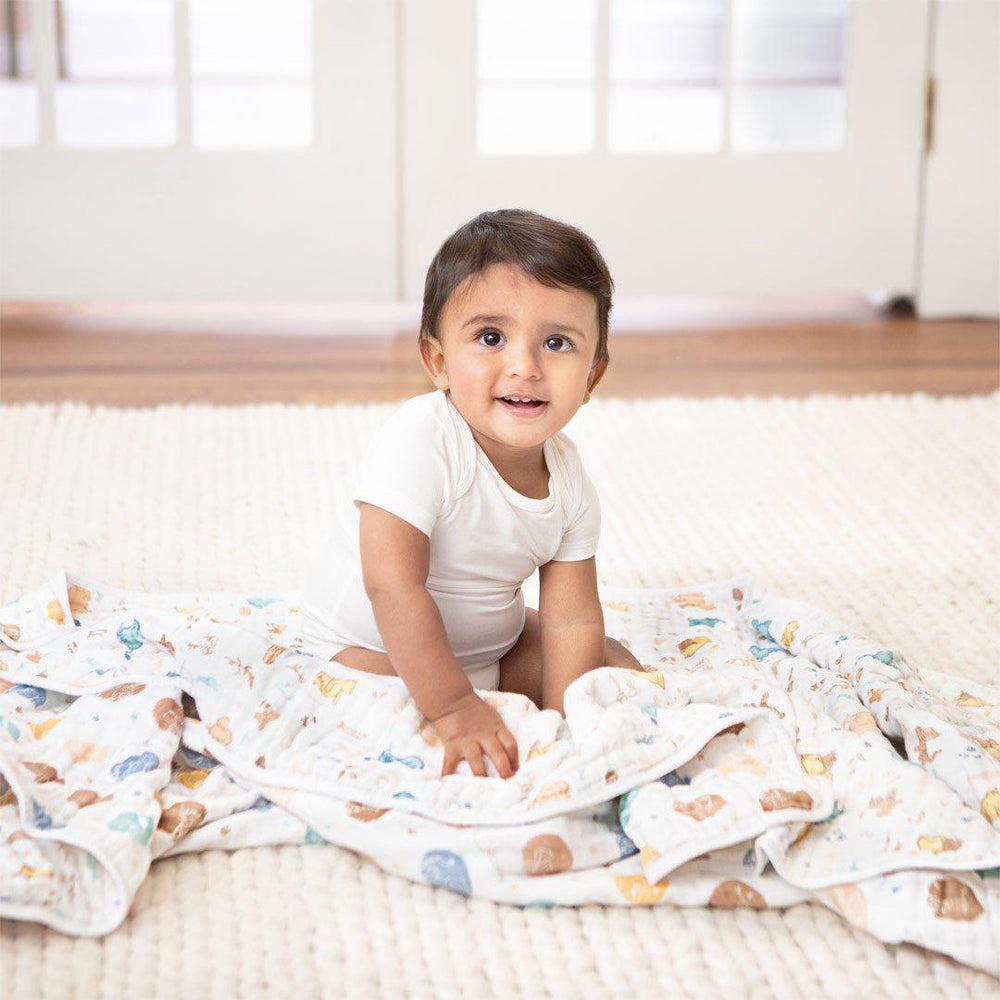 aden + anais Muslin Dream Blanket - Winnie in the Woods-Blankets- | Natural Baby Shower