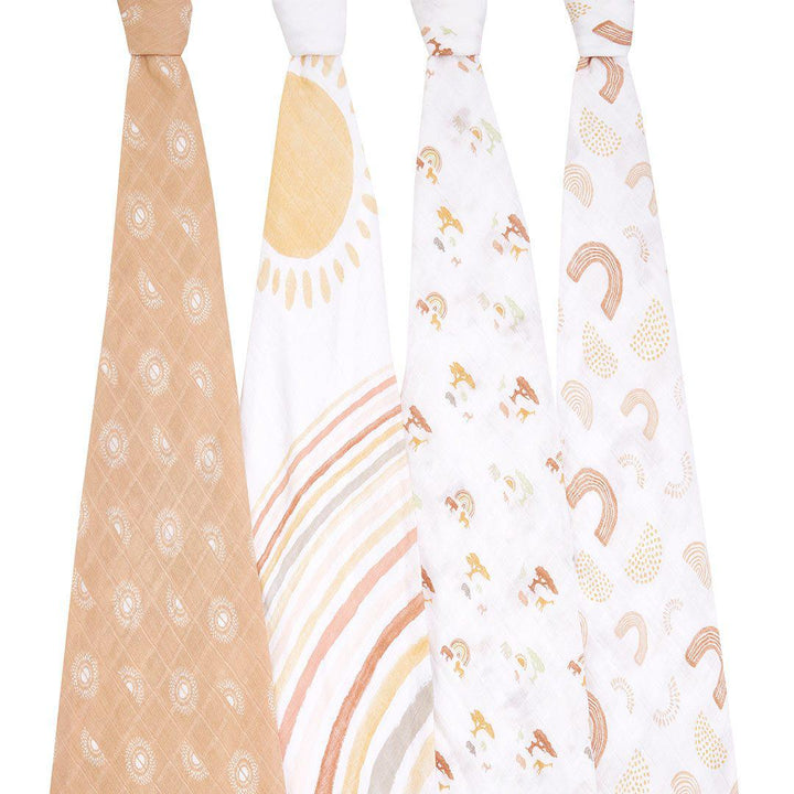 aden + anais Muslin Swaddles - Keep Rising - 4 Pack-Muslin Wraps- | Natural Baby Shower