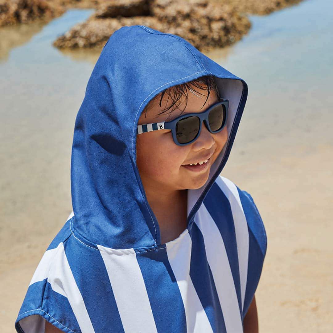 Dock & Bay Kid's Beach Poncho - Whitsunday Blue-Ponchos-Whitsunday Blue-2-4y | Natural Baby Shower