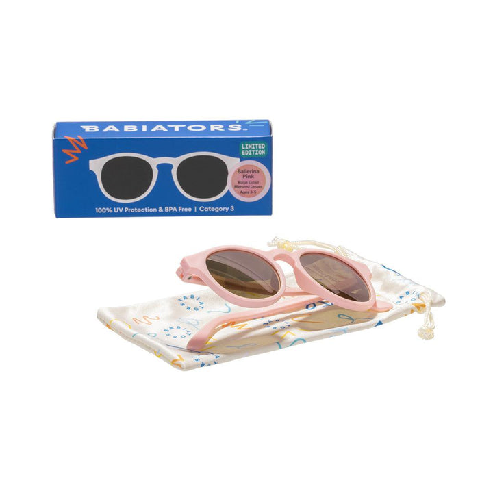 Babiators Original Mirrored Keyhole Sunglasses - Ballerina Pink-Sunglasses-Ballerina Pink-3-5y (Classic) | Natural Baby Shower