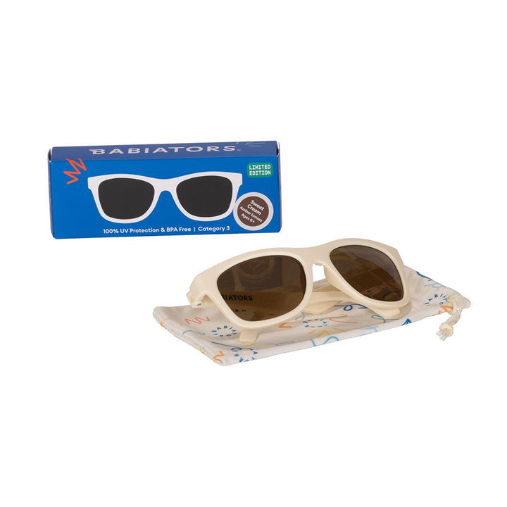 Babiators Original Navigator Sunglasses - Sweet Cream-Sunglasses-Sweet Cream-0-2 (Junior) | Natural Baby Shower