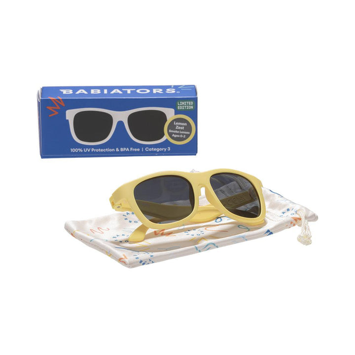 Babiators Original Navigator Sunglasses - Lemon Zest-Sunglasses-Lemon Zest-0-2y (Junior) | Natural Baby Shower