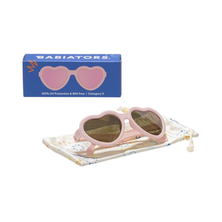 Babiators Original Mirrored Heart Sunglasses - Ballerina Pink-Sunglasses-Ballerina Pink-0-2y (Junior) | Natural Baby Shower