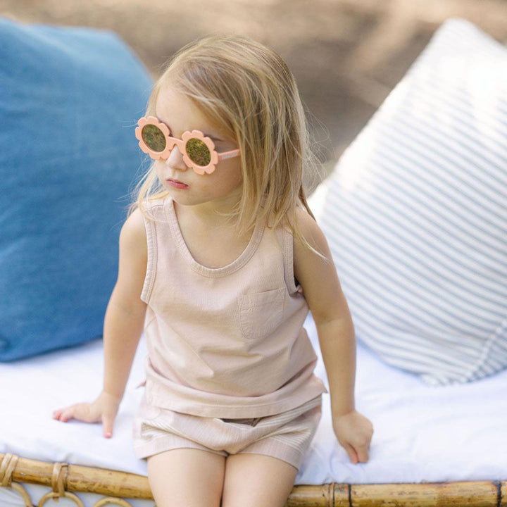 Babiators Polarised Flower Sunglasses - Peachy Keen-Sunglasses-Peachy Keen-0-2 (Junior) | Natural Baby Shower