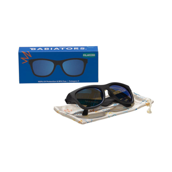 Babiators Polarised Navigator Sunglasses - Jet Black-Sunglasses-Jet Black-0-2y (Junior) | Natural Baby Shower