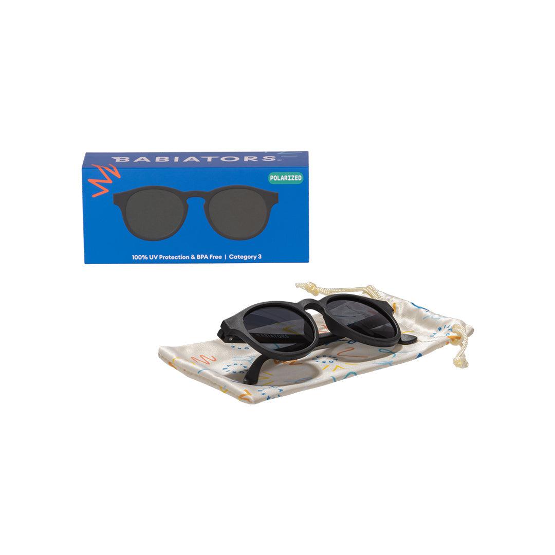 Babiators Polarised Keyhole Sunglasses - Jet Black Smoke-Sunglasses-Jet Black Smoke-0-2 (Junior) | Natural Baby Shower